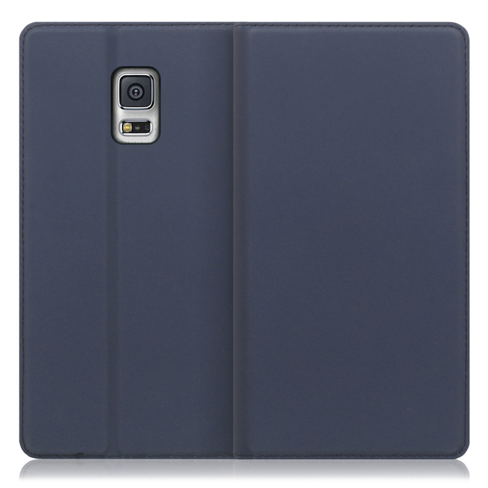 LOOF SKIN SLIM Galaxy S5 / SC-04F 用 [ネイビー] 薄い 軽量 手帳型ケース カード収納 幅広ポケット ベルトなし