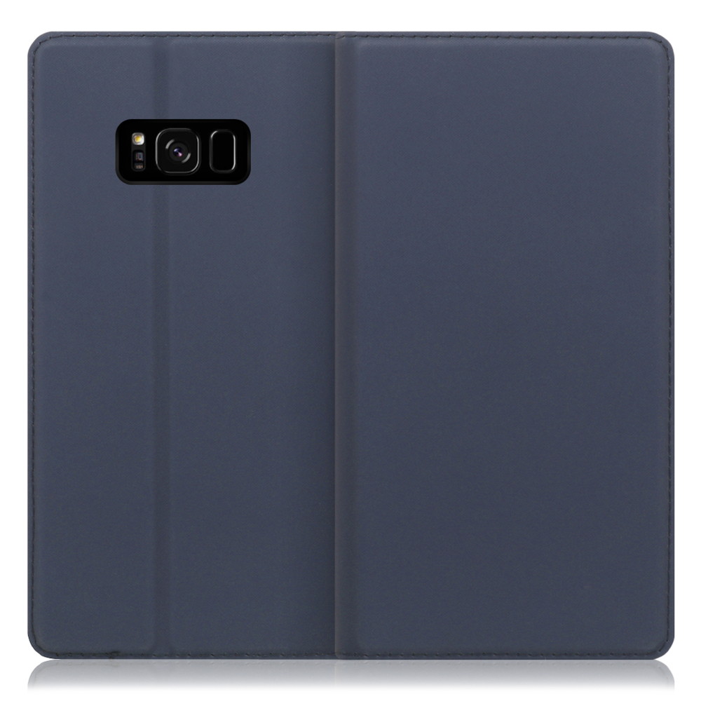 LOOF SKIN SLIM Galaxy S8+ / SC-03J / SCV35 用 [ネイビー] 薄い 軽量 手帳型ケース カード収納 幅広ポケット ベルトなし