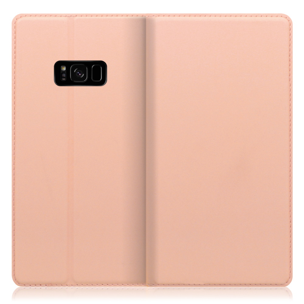 LOOF SKIN SLIM Galaxy S8 / SC-02J / SCV36 用 [アンバーローズ] 薄い 軽量 手帳型ケース カード収納 幅広ポケット ベルトなし