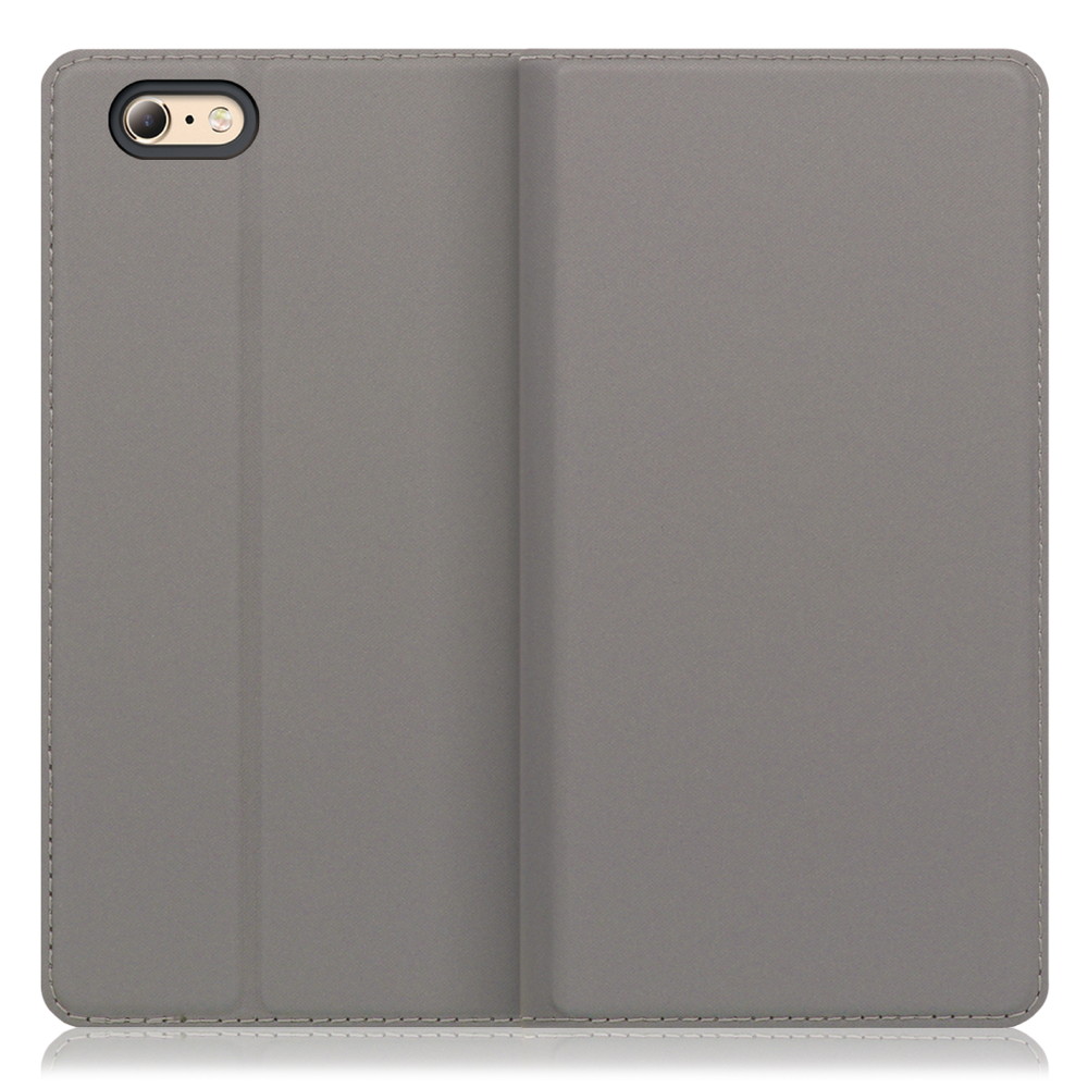 LOOF SKIN SLIM iPhone 6 / 6s 用 [グレー] 薄い 軽量 手帳型ケース カード収納 幅広ポケット ベルトなし