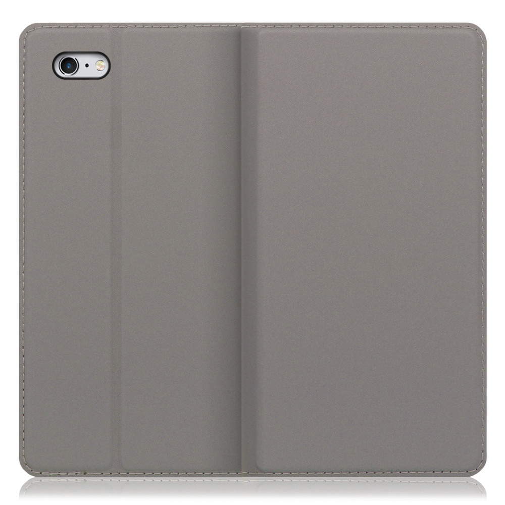 LOOF SKIN SLIM iPhone 6 Plus / 6s Plus 用 [グレー] 薄い 軽量 手帳型ケース カード収納 幅広ポケット ベルトなし