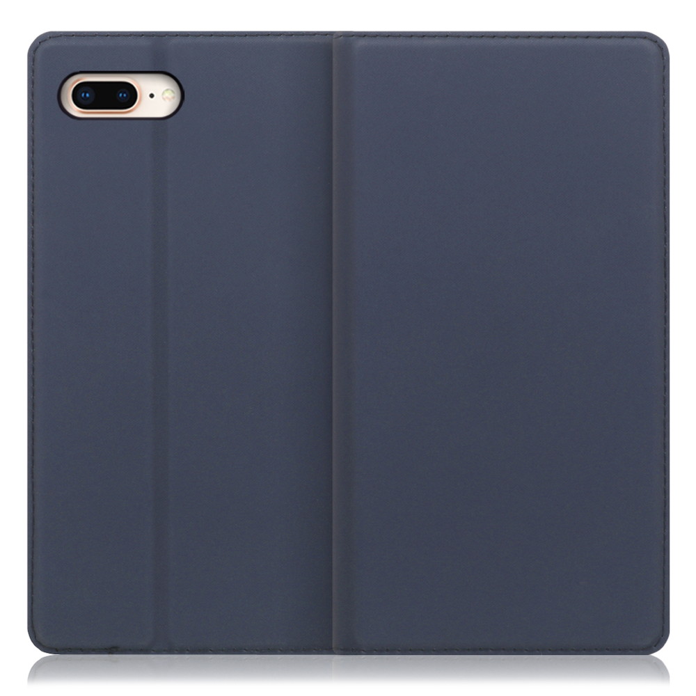 LOOF SKIN SLIM iPhone 7 Plus / 8 Plus 用 [ネイビー] 薄い 軽量 手帳型ケース カード収納 幅広ポケット ベルトなし