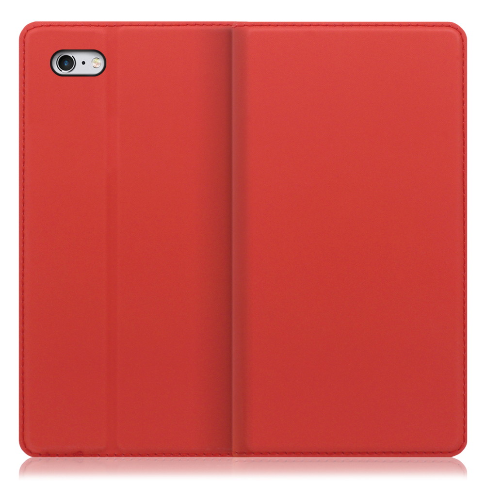 LOOF SKIN SLIM iPhone 6 Plus / 6s Plus 用 [レッド] 薄い 軽量 手帳型ケース カード収納 幅広ポケット ベルトなし