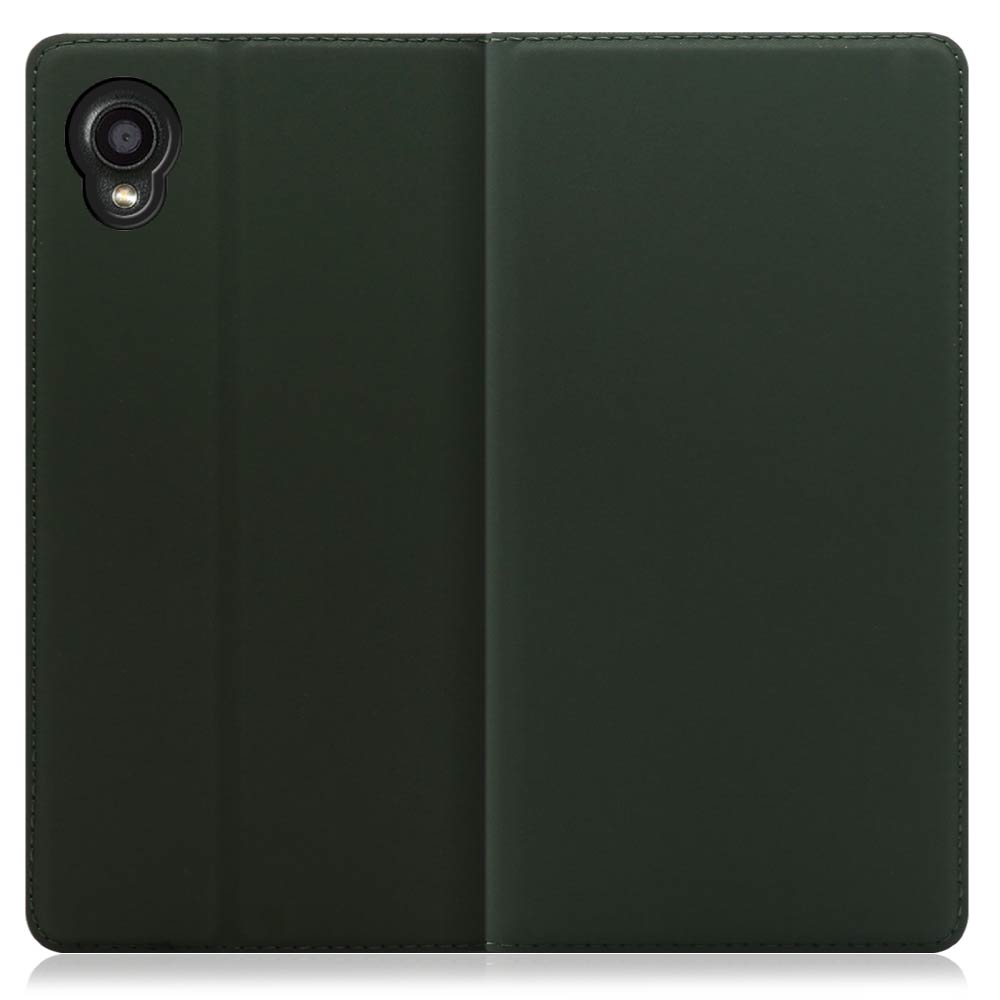 LOOF Skin slim Series DIGNO BX2 / SX2 [エバーグリーン] 薄い 軽量 手帳型ケース カード収納 幅広ポケット ベルトなし