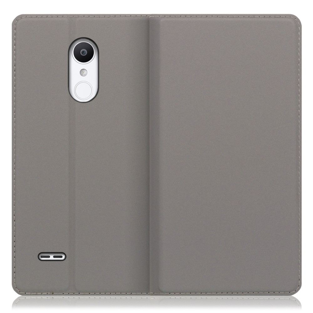 LOOF Skin slim LG it / LGV36 用 [グレー] 薄い 軽量 手帳型ケース カード収納 幅広ポケット ベルトなし