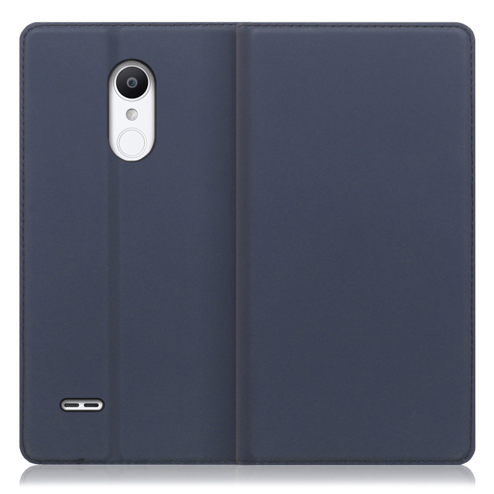LOOF Skin slim LG it / LGV36 用 [ネイビー] 薄い 軽量 手帳型ケース カード収納 幅広ポケット ベルトなし
