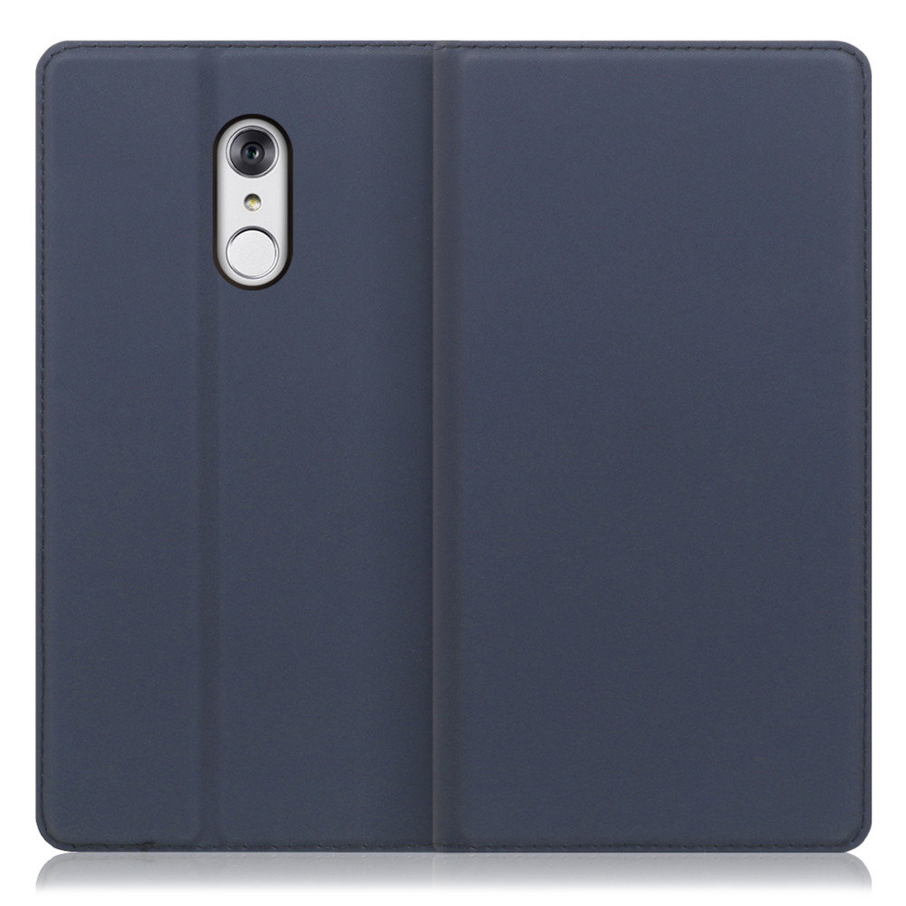 LOOF Skin slim LG style / L-03K 用 [ネイビー] 薄い 軽量 手帳型ケース カード収納 幅広ポケット ベルトなし