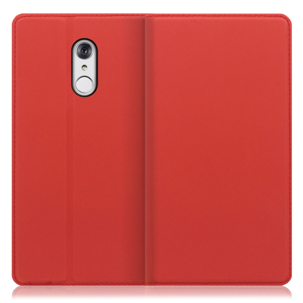 LOOF Skin slim LG style / L-03K 用 [レッド] 薄い 軽量 手帳型ケース カード収納 幅広ポケット ベルトなし