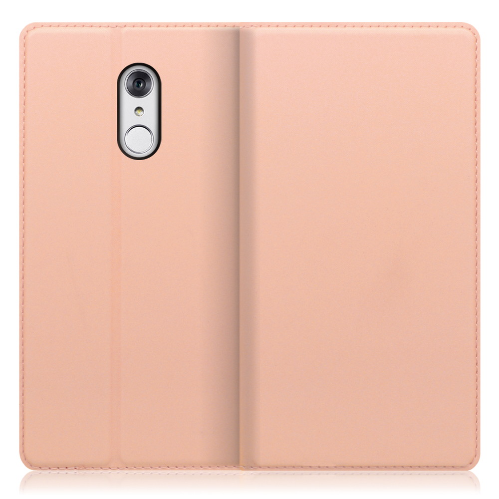 LOOF Skin slim LG style / L-03K 用 [アンバーローズ] 薄い 軽量 手帳型ケース カード収納 幅広ポケット ベルトなし