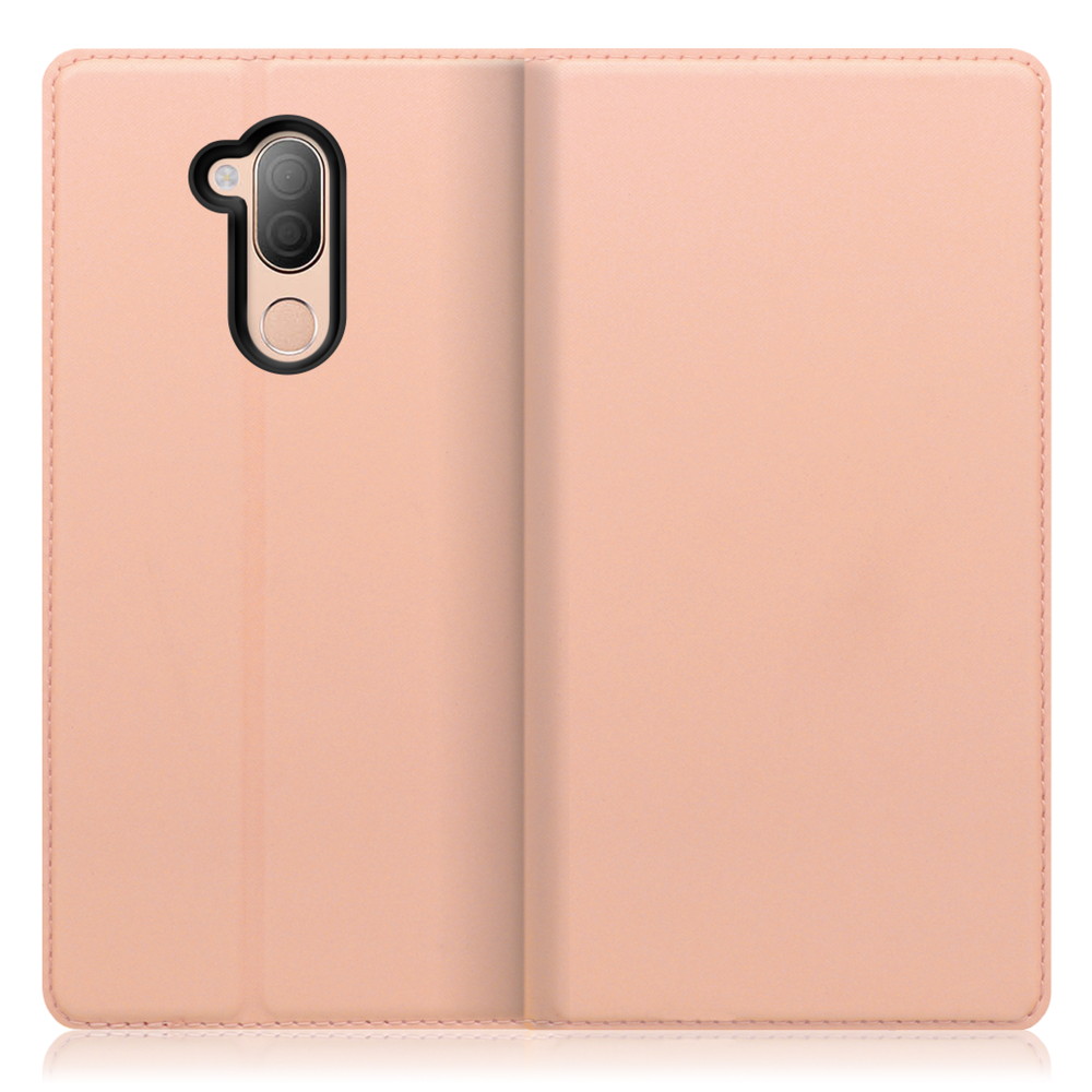 LOOF Skin slim LG style 2 / L-01L 用 [アンバーローズ] 薄い 軽量 手帳型ケース カード収納 幅広ポケット ベルトなし