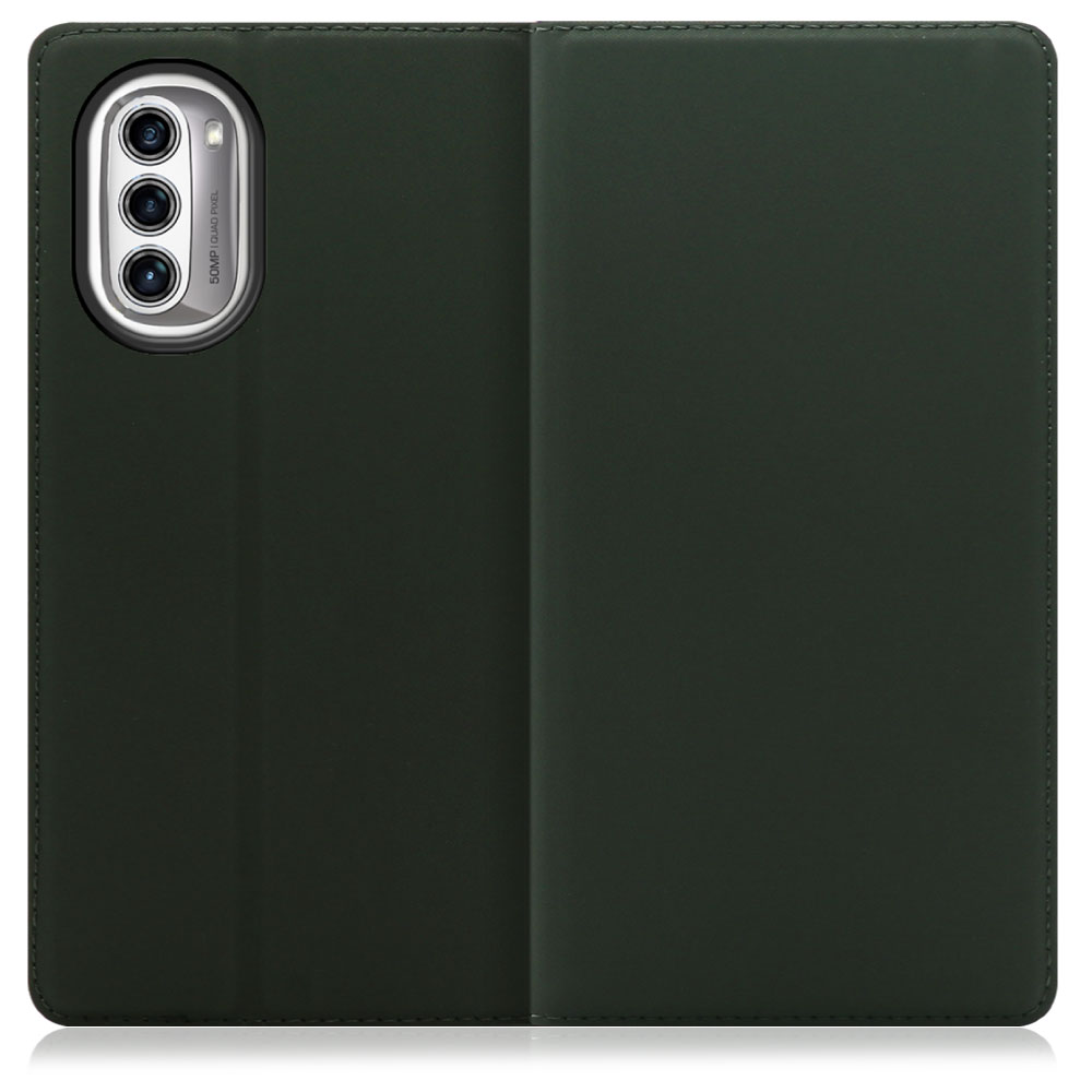 LOOF Skin slim motorola moto g52j 5G 用 [アンバーローズ] 薄い 軽量 手帳型ケース カード収納 幅広ポケット ベルトなし