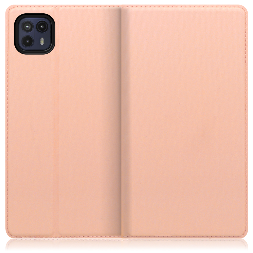 LOOF Skin slim motorola moto g50 5G 用 [アンバーローズ] 薄い 軽量 手帳型ケース カード収納 幅広ポケット ベルトなし