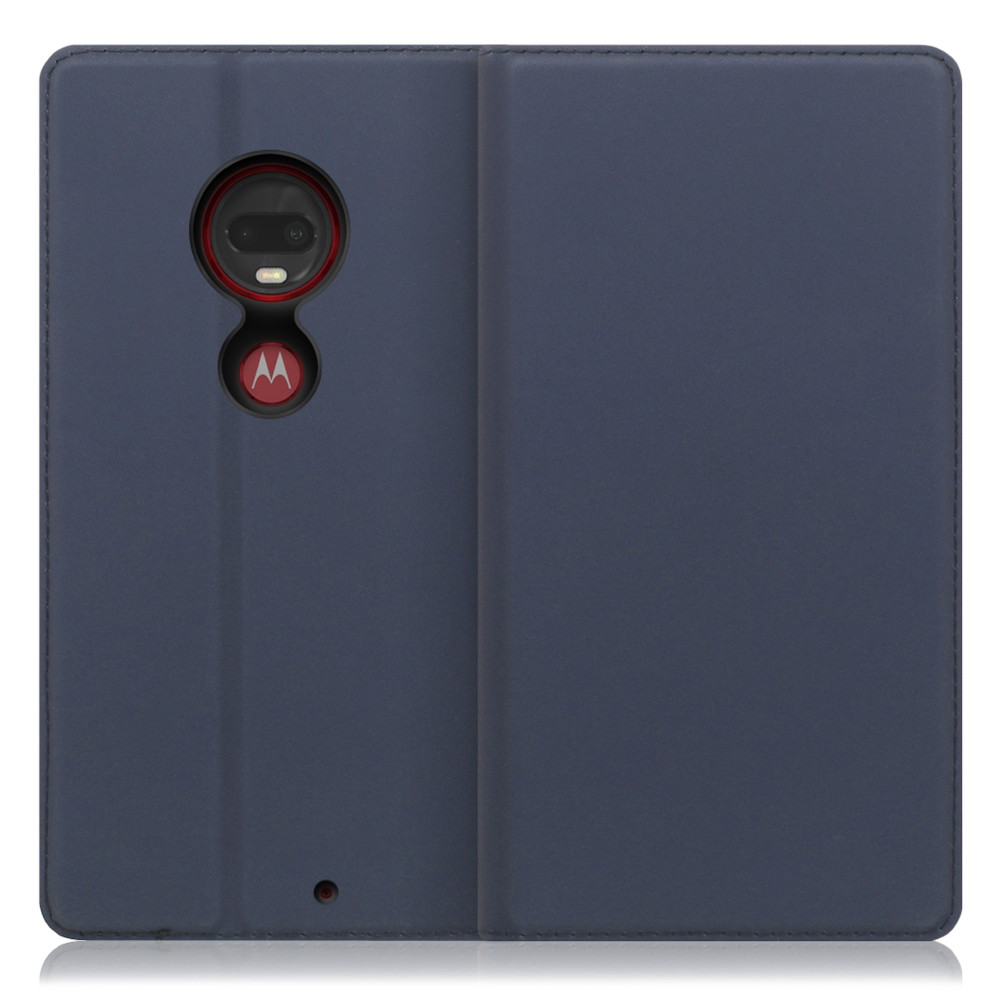 LOOF Skin slim motorola moto g7 / g7 plus 用 [ネイビー] 薄い 軽量 手帳型ケース カード収納 幅広ポケット ベルトなし