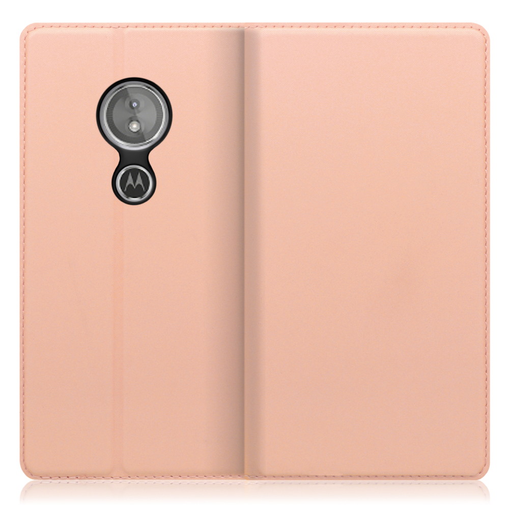 LOOF Skin slim motorola moto e5 / g6 play 用 [アンバーローズ] 薄い 軽量 手帳型ケース カード収納 幅広ポケット ベルトなし