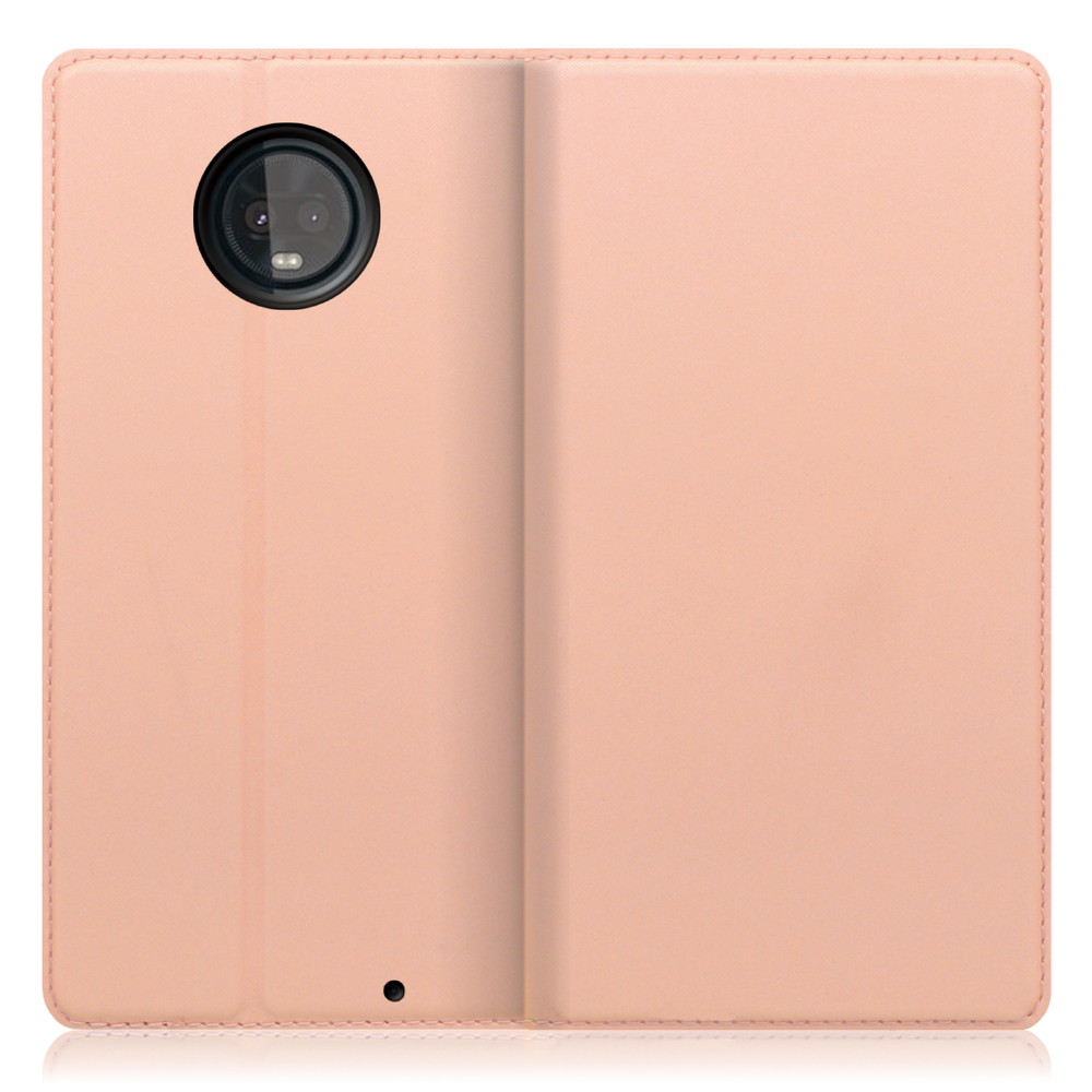 LOOF Skin slim motorola moto z3 play 用 [アンバーローズ] 薄い 軽量 手帳型ケース カード収納 幅広ポケット ベルトなし