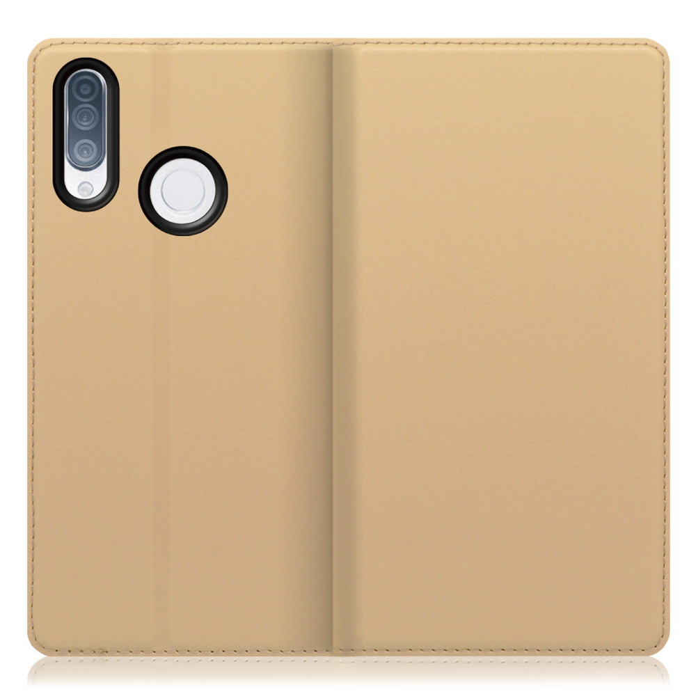 LOOF Skin slim TONE e20 用 [ゴールド] 薄い 軽量 手帳型ケース カード収納 幅広ポケット ベルトなし