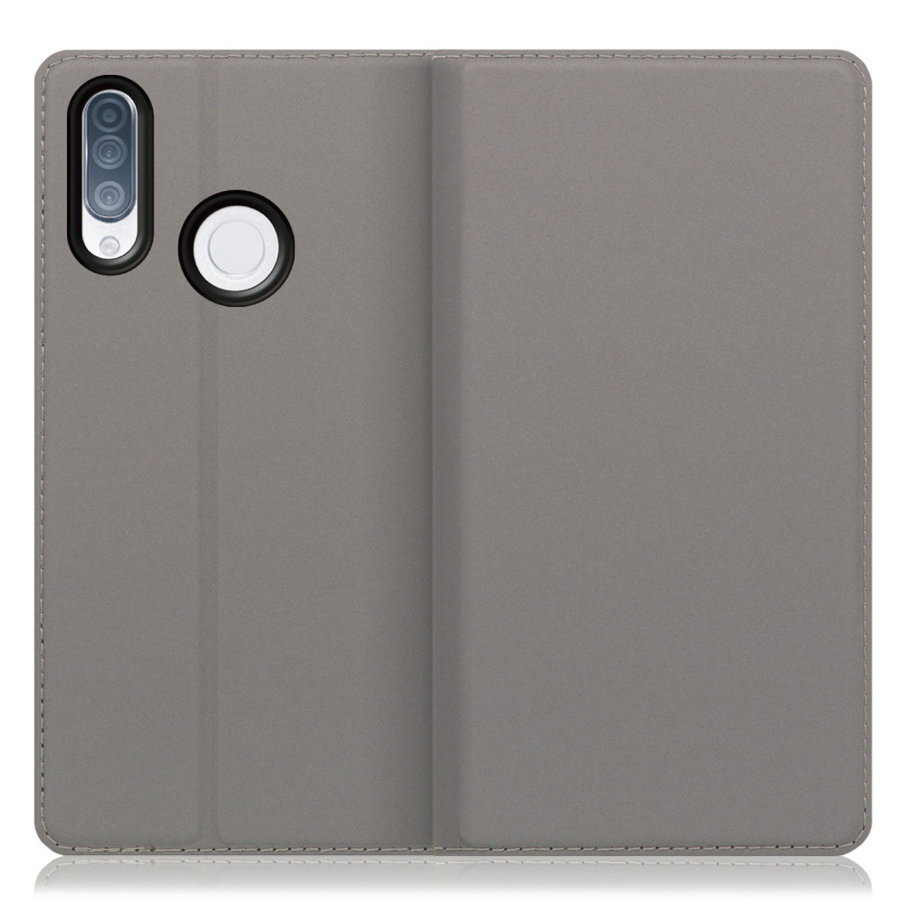 LOOF Skin slim TONE e20 用 [グレー] 薄い 軽量 手帳型ケース カード収納 幅広ポケット ベルトなし