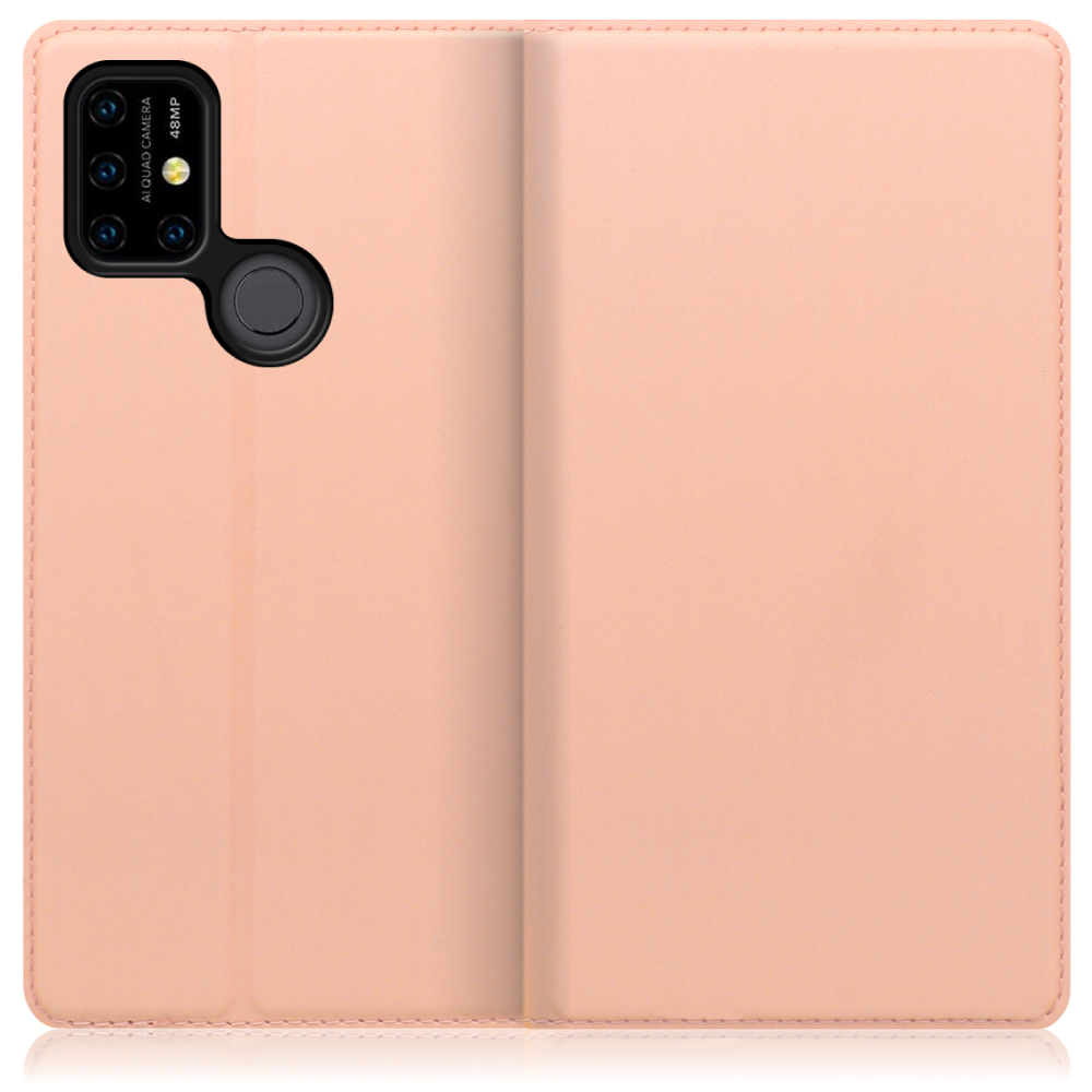 LOOF Skin slim UMIDIGI Power 3 用 [アンバーローズ] 薄い 軽量 手帳型ケース カード収納 幅広ポケット ベルトなし