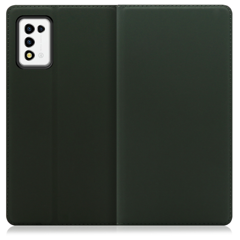 LOOF Skin slim Series Libero 5G III / A202ZT 用 [エバーグリーン] 薄い 軽量 手帳型ケース カード収納 幅広ポケット ベルトなし