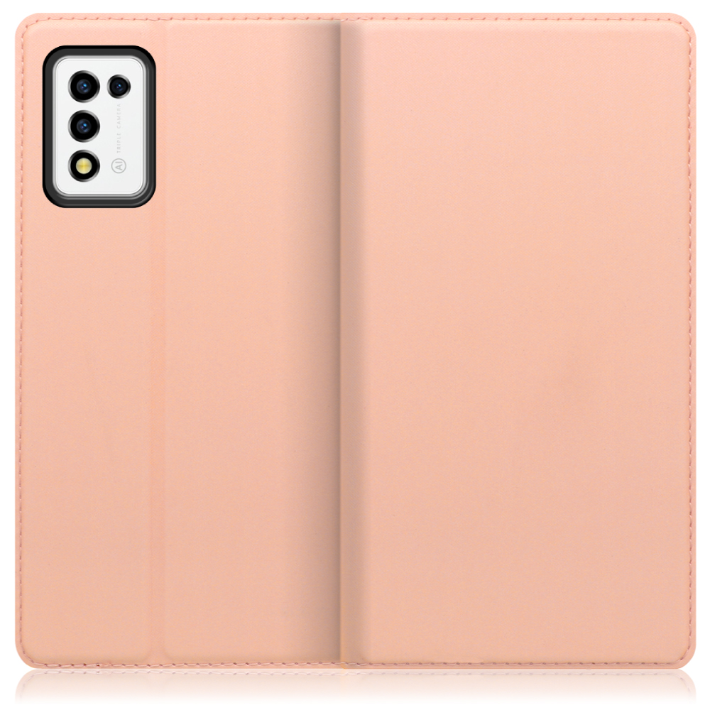 LOOF Skin slim Series Libero 5G III / A202ZT 用 [アンバーローズ] 薄い 軽量 手帳型ケース カード収納 幅広ポケット ベルトなし
