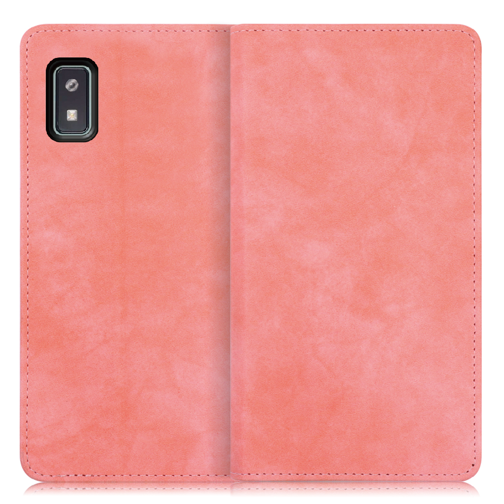 LOOF VINTAGE AQUOS wish2 / wish 用  [ピンク] ヴィンテージカラー シンプル 手帳型ケース カード収納 幅広ポケット ベルトなし