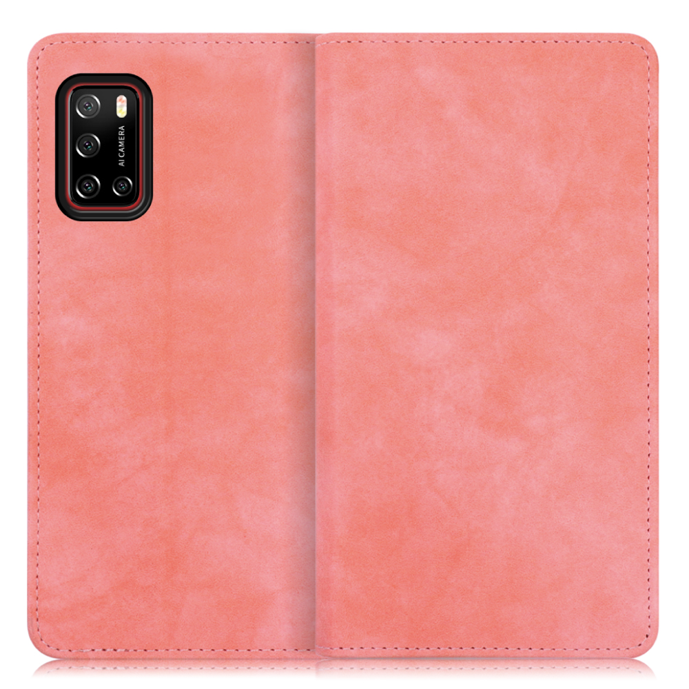 LOOF VINTAGE Rakuten BIG s 用  [ピンク] ヴィンテージカラー シンプル 手帳型ケース カード収納 幅広ポケット ベルトなし