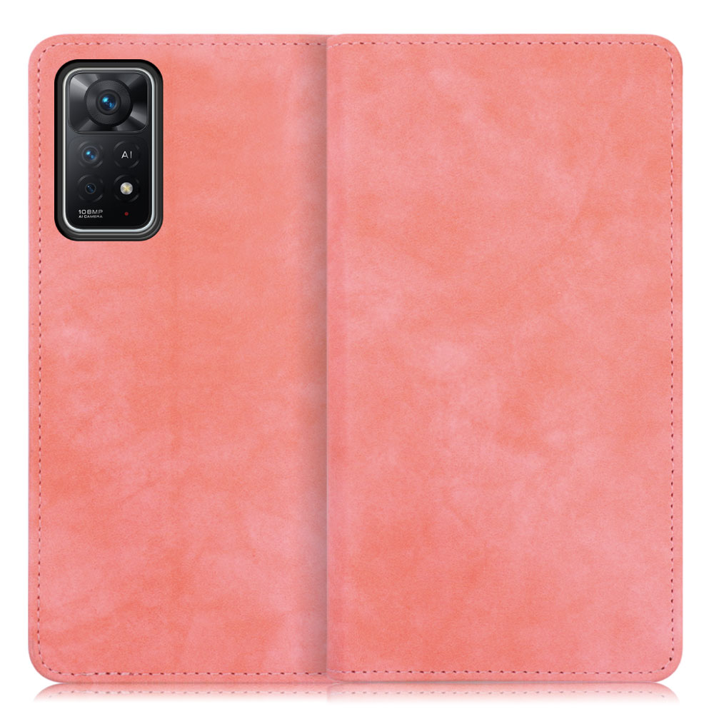 LOOF VINTAGE Xiaomi Redmi Note 11 Pro 5G用  [ミント]  [ピンク] ヴィンテージカラー シンプル 手帳型ケース カード収納 幅広ポケット ベルトなし