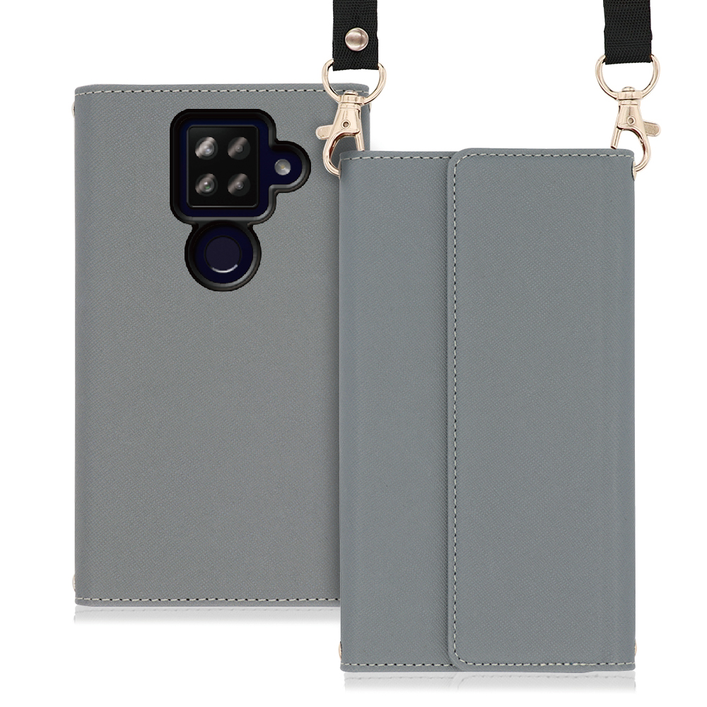 Looco Official Shop Loof Strap Series Aquos Sense4 Plus グレー 両手が使える ネックストラップ ショルダー ロングストラップ付きケース カード収納 幅広ポケット Looco Official Shop Loof Strap Series Aquos Sense4 Plus グレー 両手が使える ネックストラップ ショルダー ロングストラップ付きケース カード収納 幅広ポケット