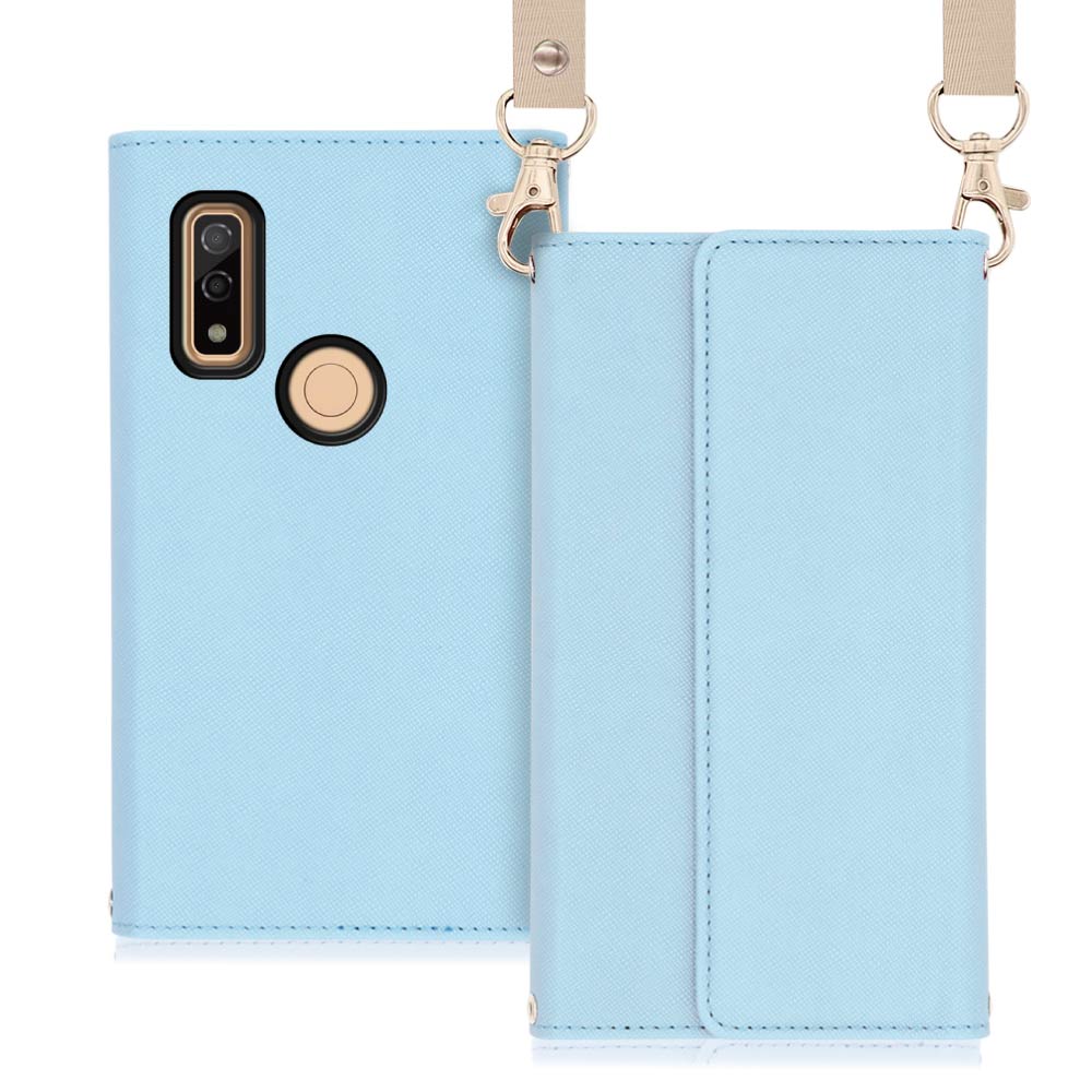 LOOF Strap Series arrows We 用 [ブルー] 両手が使える ネックストラップ ショルダー ロングストラップ付きケース カード収納 幅広ポケット