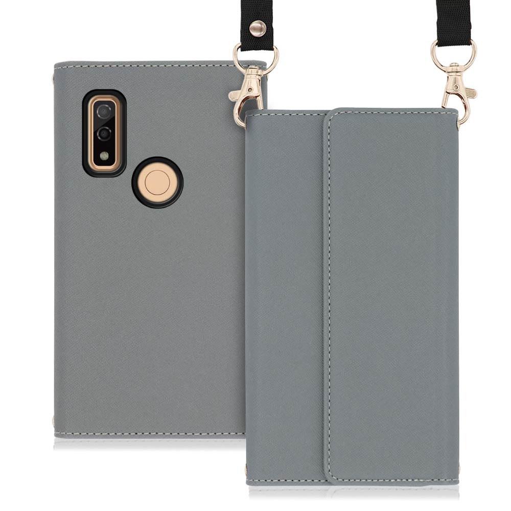 LOOF Strap Series arrows We 用 [グレー] 両手が使える ネックストラップ ショルダー ロングストラップ付きケース カード収納 幅広ポケット