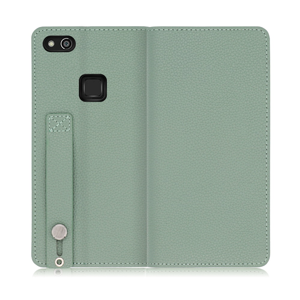 LooCo Official Shop LOOF HOLD HUAWEI P10 lite 用 [ダルグリーン] スマホケース ケース カバー  手帳型ケース 背面ベルト カード収納 本革 マグネットなし