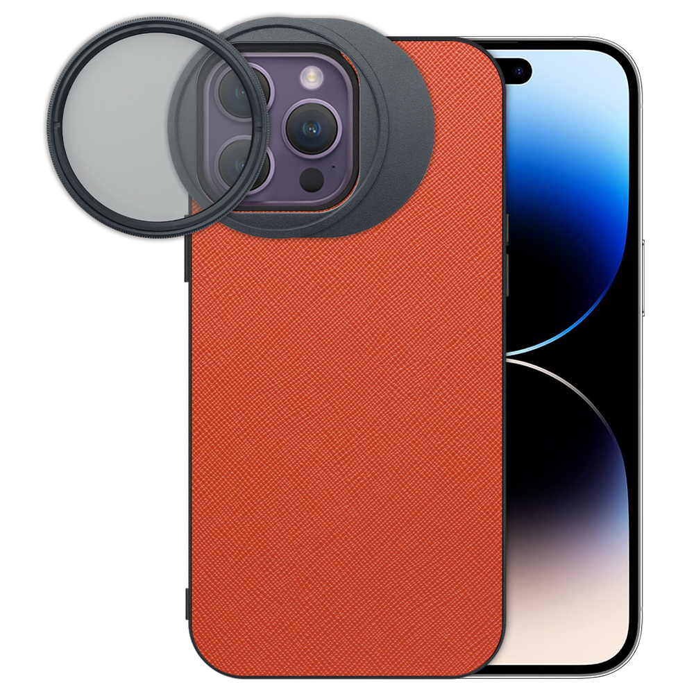 LOOF iPhone 14 Pro Max 専用 カメラレンズフィルター対応ケース [端末保護ケース＆PLフィルター付属 / 52mm規格対応]