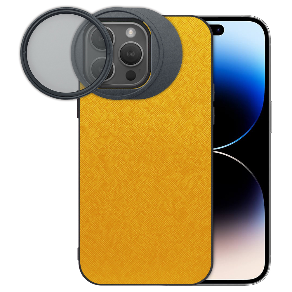 LOOF iPhone 14 Pro 専用 カメラレンズフィルター対応ケース [端末保護ケース＆PLフィルター付属 / 52mm規格対応]
