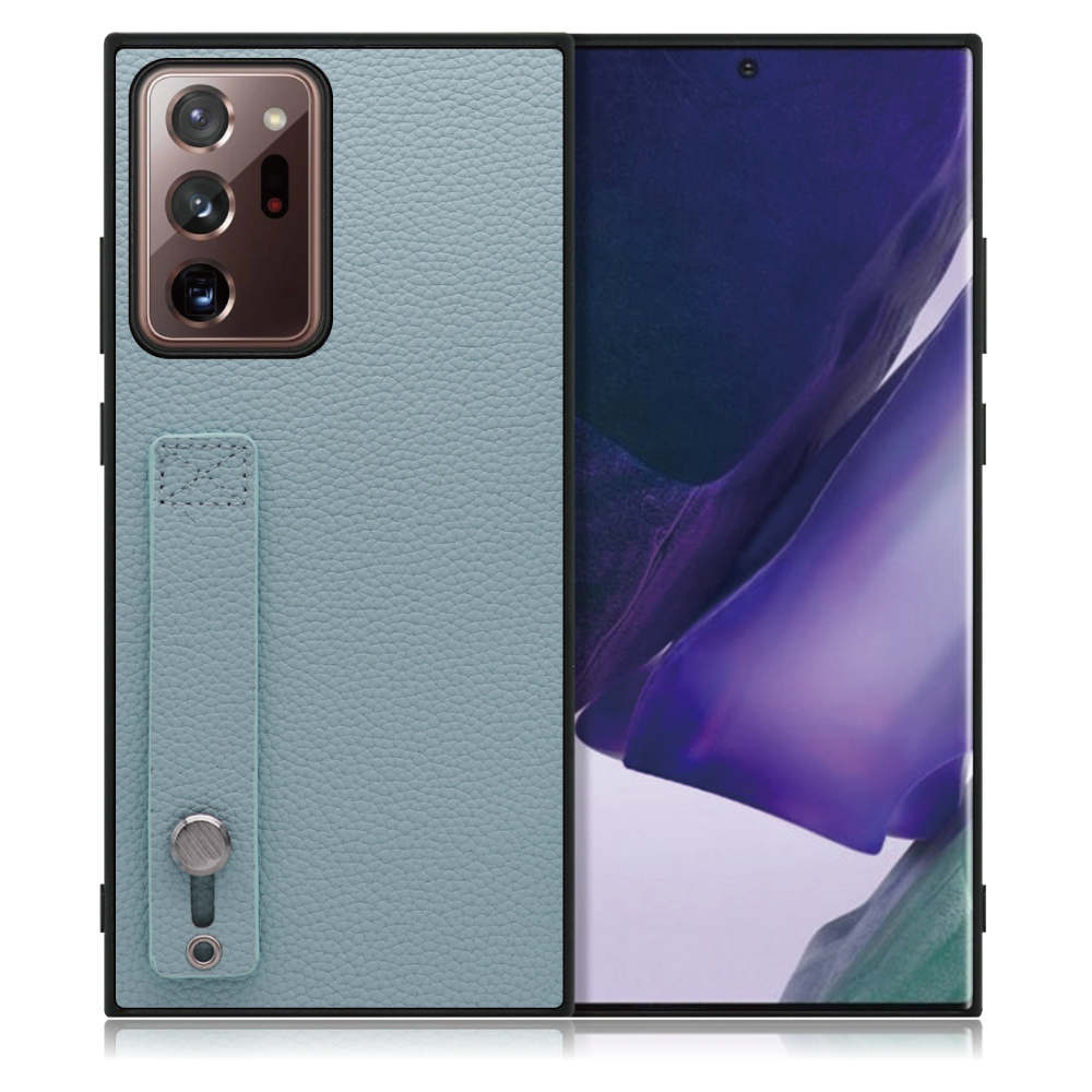 LOOF HOLD-SHELL Galaxy Note 20 Ultra 5G / SC-53A / SCG06 用 [スカイブルー] 薄い 軽量 背面 本革 ケース 固定 ベルト カバー シンプル スマホケース スマホカバー