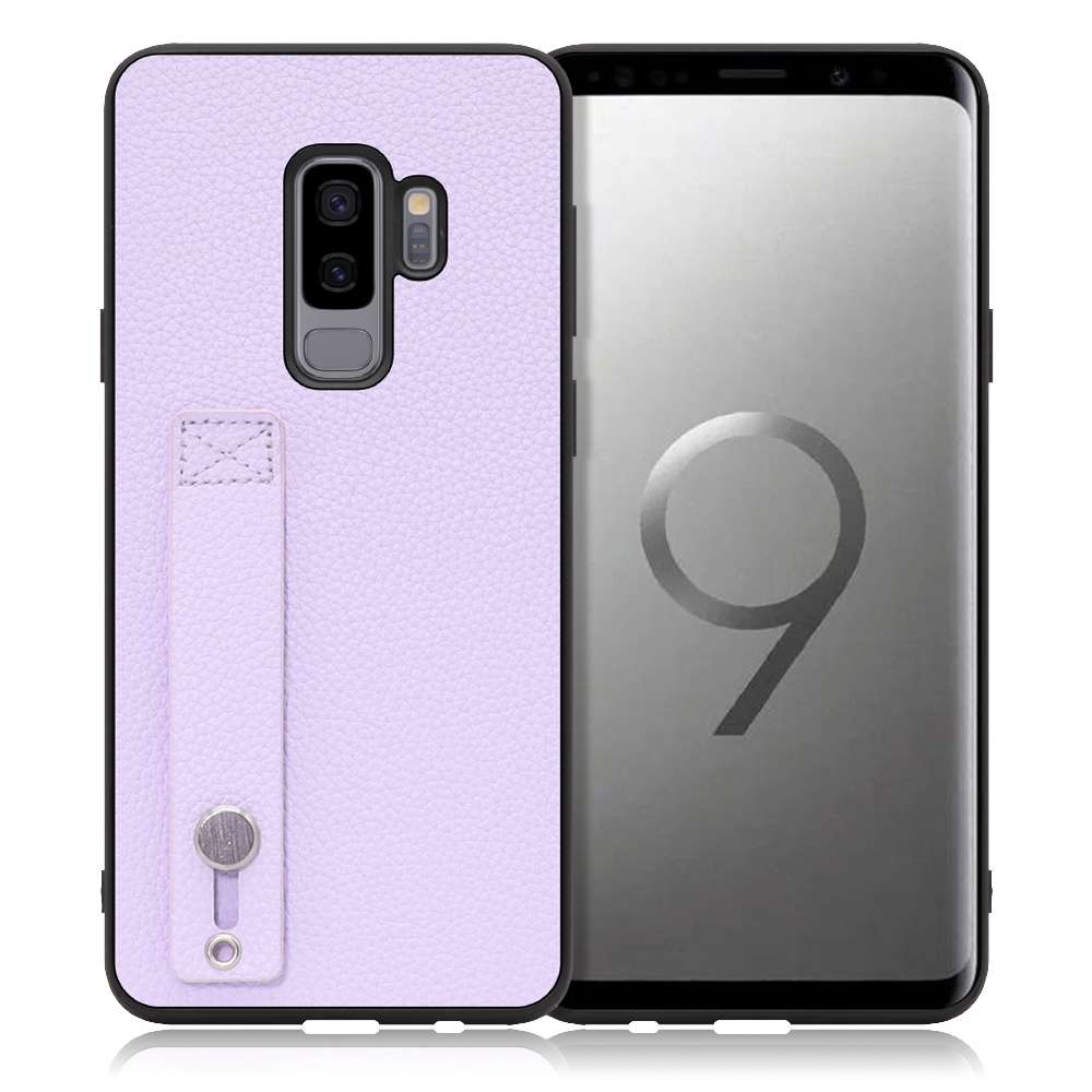 LOOF HOLD-SHELL Series Galaxy S9+ / SC-03K / SCV39 用 [ラベンダー] 薄い 軽量 背面 本革 ケース 固定 ベルト カバー シンプル スマホケース スマホカバー