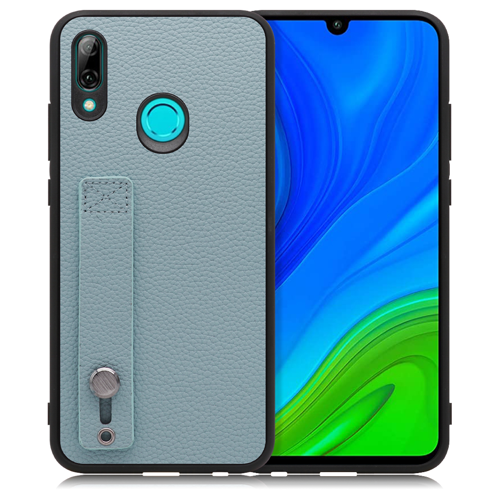 LOOF HOLD-SHELL HUAWEI nova lite 3 / POT-LX2J 用 [スカイブルー] 薄い 軽量 背面 本革 ケース 固定 ベルト カバー シンプル スマホケース スマホカバー