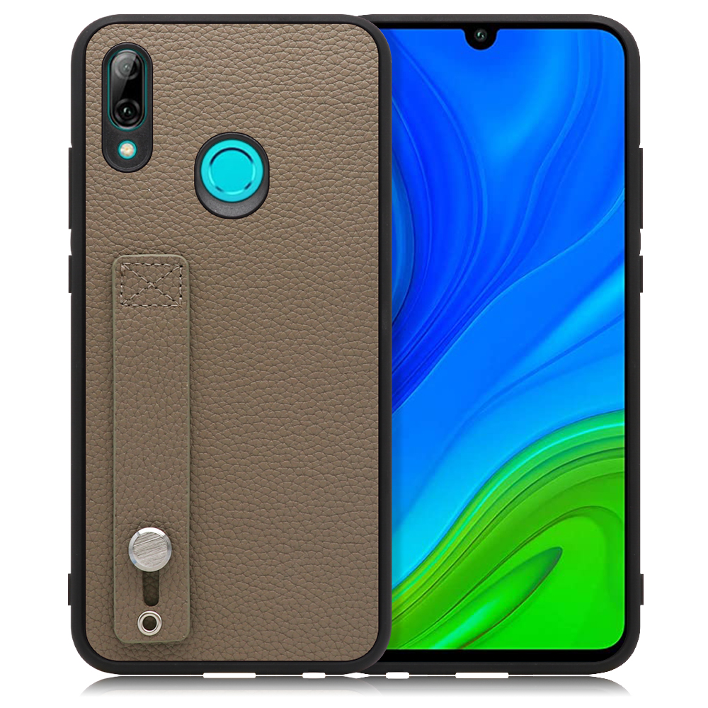 LOOF HOLD-SHELL HUAWEI nova lite 3 / POT-LX2J 用 [グレージュ] 薄い 軽量 背面 本革 ケース 固定 ベルト カバー シンプル スマホケース スマホカバー