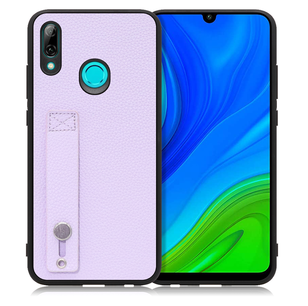 LOOF HOLD-SHELL HUAWEI nova lite 3 / POT-LX2J 用 [ラベンダー] 薄い 軽量 背面 本革 ケース 固定 ベルト カバー シンプル スマホケース スマホカバー