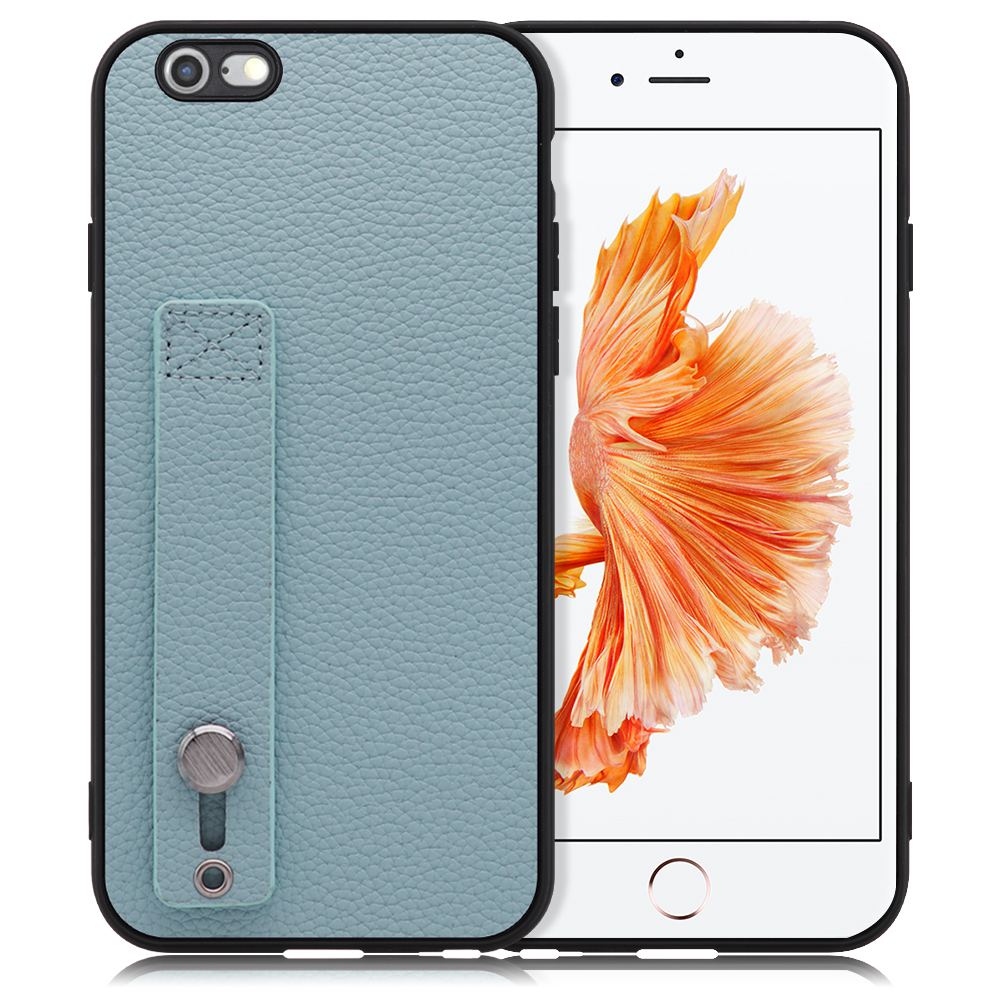 LOOF HOLD-SHELL Series iPhone 6 / 6s 用 [スカイブルー] 薄い 軽量 背面 本革 ケース 固定 ベルト カバー シンプル スマホケース スマホカバー