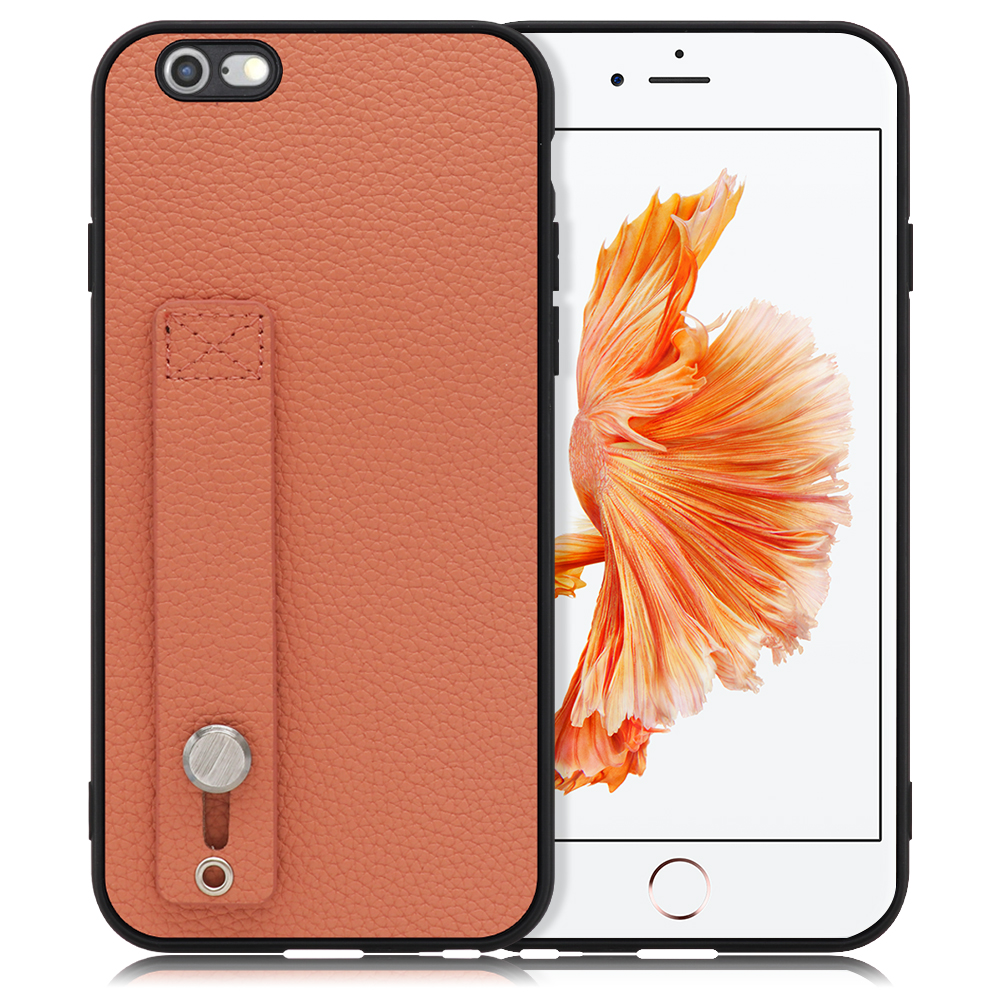 LOOF HOLD-SHELL iPhone 6 / 6s 用 [フラミンゴ] 薄い 軽量 背面 本革 ケース 固定 ベルト カバー シンプル スマホケース スマホカバー