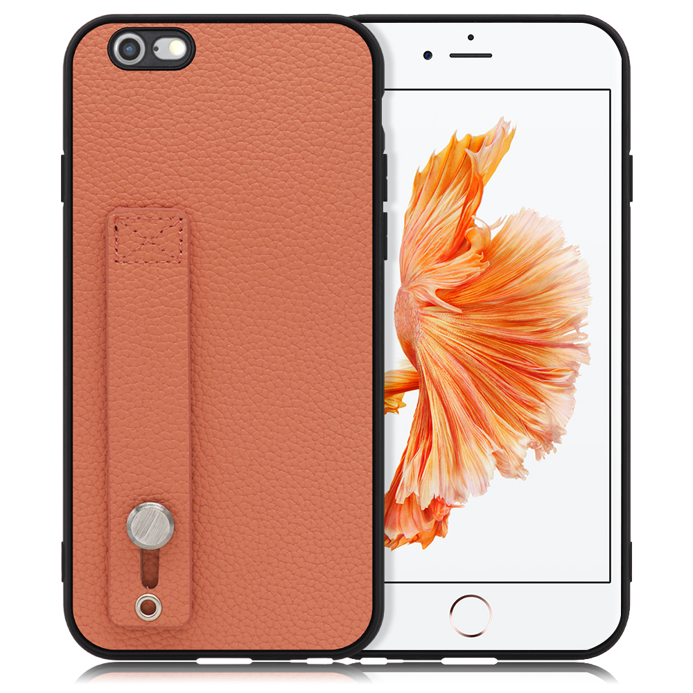 LOOF HOLD-SHELL Series iPhone 6 / 6s 用 [フラミンゴ] 薄い 軽量 背面 本革 ケース 固定 ベルト カバー シンプル スマホケース スマホカバー