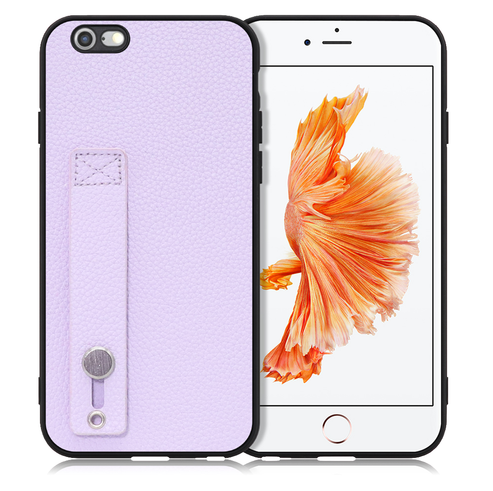 LOOF HOLD-SHELL Series iPhone 6 / 6s 用 [ラベンダー] 薄い 軽量 背面 本革 ケース 固定 ベルト カバー シンプル スマホケース スマホカバー