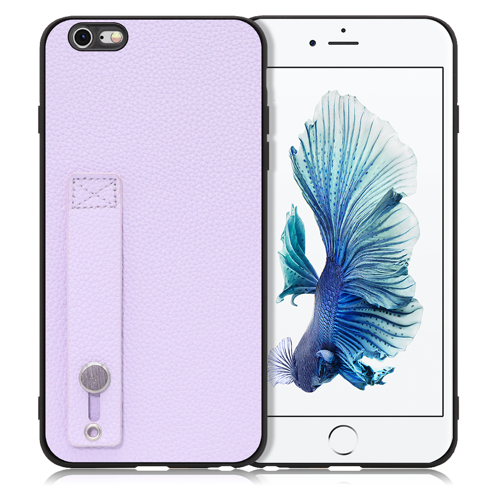 LOOF HOLD-SHELL Series iPhone 6 Plus / 6s Plus 用 [ラベンダー] 薄い 軽量 背面 本革 ケース 固定 ベルト カバー シンプル スマホケース スマホカバー
