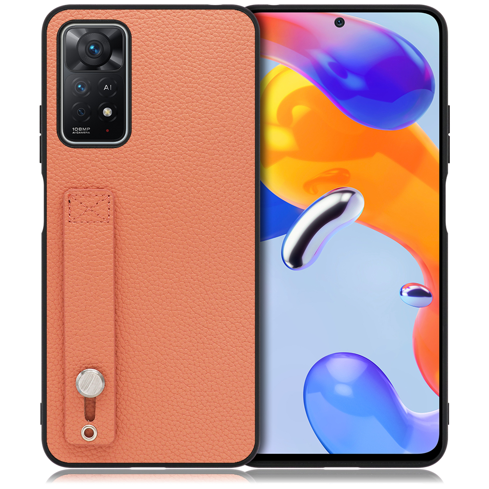 LOOF HOLD-SHELL Xiaomi Redmi Note 11 Pro 5G 用 [フラミンゴ] 薄い 軽量 背面 本革 ケース カバー シンプル スマホケース スマホカバー ストラップホール ベルト付