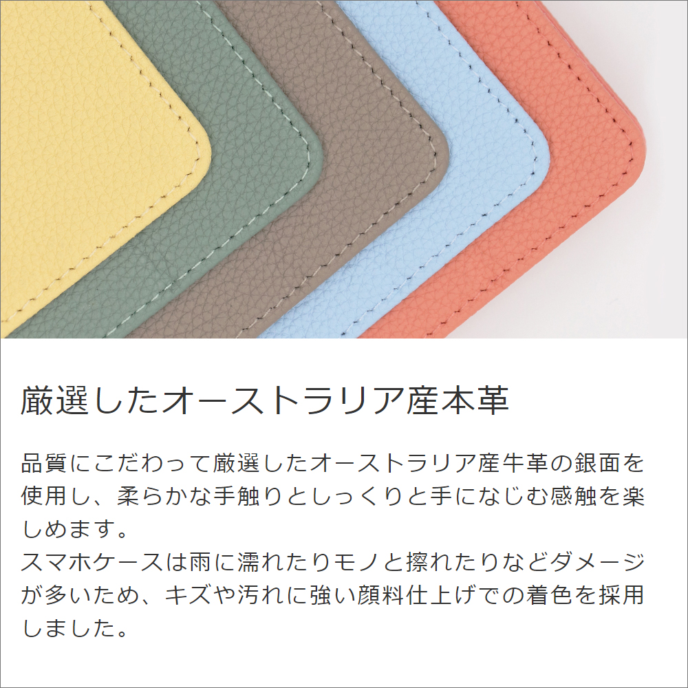 LOOF POCKET Series moto g31 用 [スカイブルー] 厳選本革 カード収納付き ベルト無し ファスナー ポケット付き 手帳型ケース