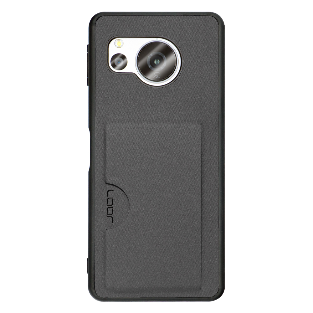 LOOF SKIN SLIM-SLOT AQUOS sense8 アクオス 用 [グレー] 背面 ケース スマホケース スマホカバー 背面カード 収納付き 薄い ポケット カード収納