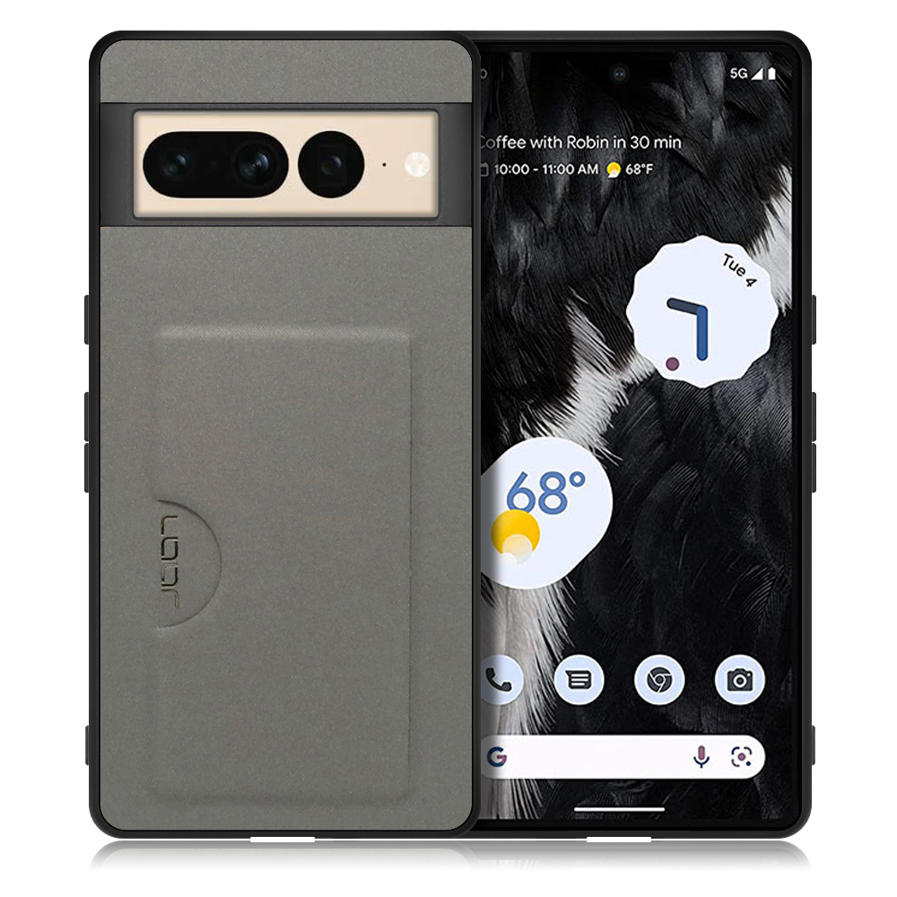 LOOF SKIN SLIM-SLOT Google Pixel 7 Pro 用 [グレー] 背面 ケース スマホケース スマホカバー 背面カード 収納付き 薄い ポケット カード収納