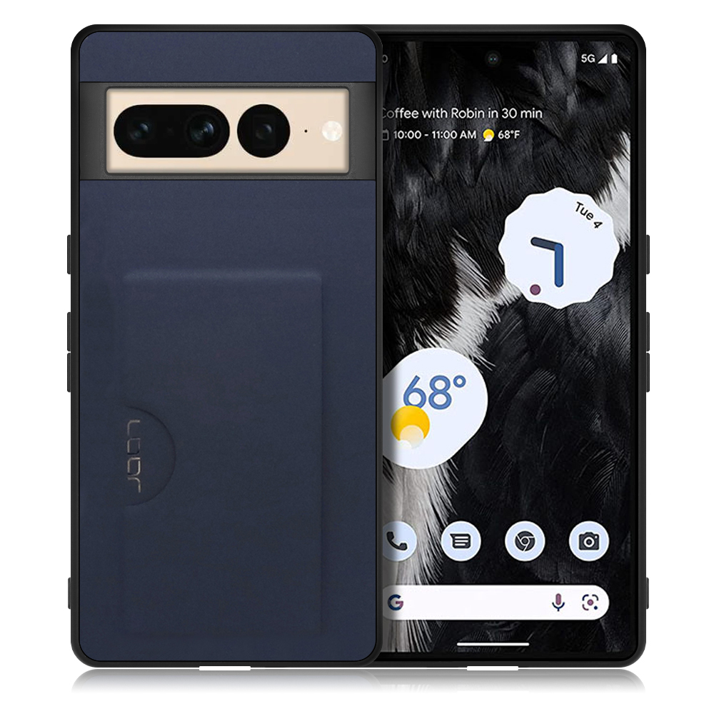 LOOF SKIN SLIM-SLOT Google Pixel 7 Pro 用 [ネイビー] 背面 ケース スマホケース スマホカバー 背面カード 収納付き 薄い ポケット カード収納