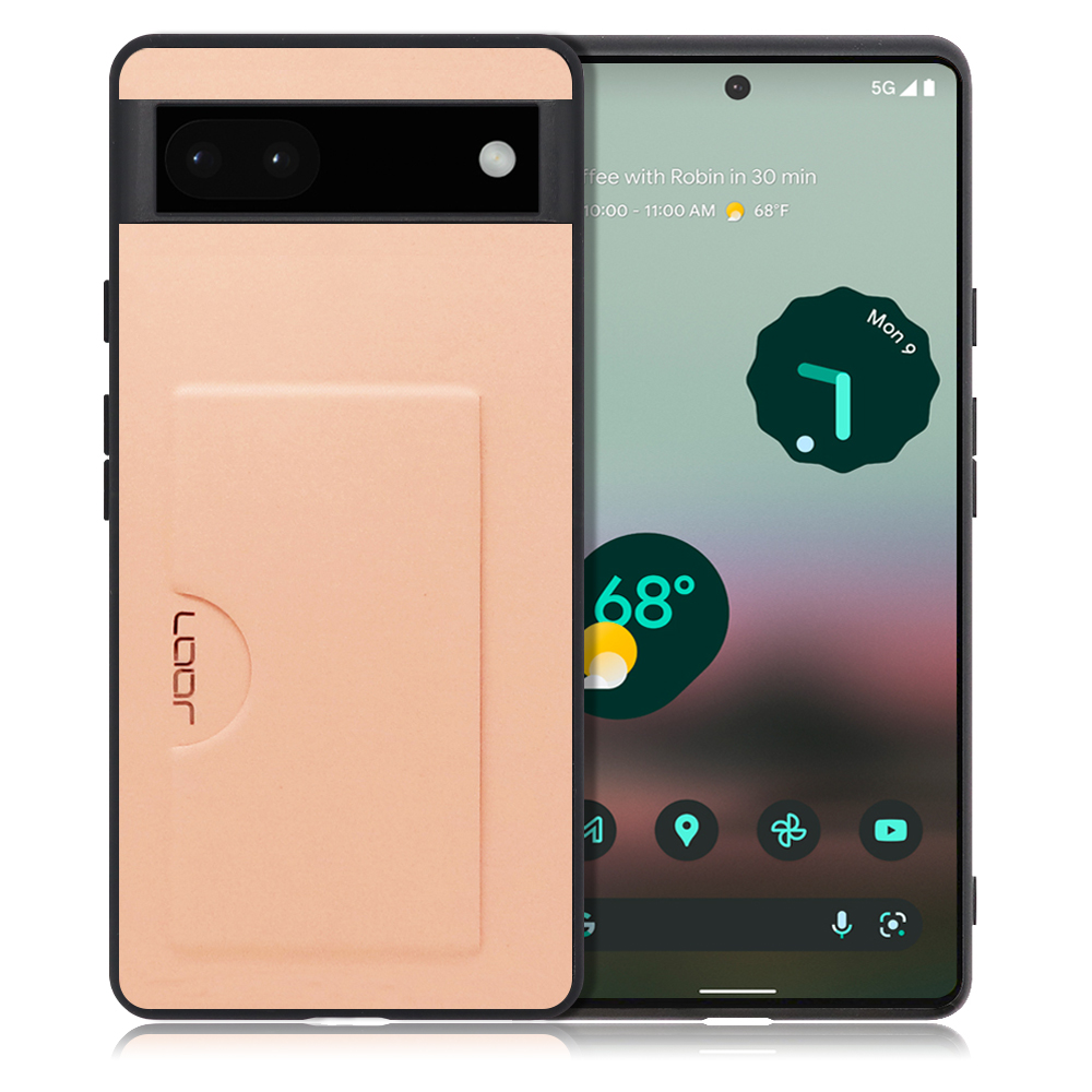 LOOF SKIN SLIM-SLOT Series Google Pixel 6a 用 [アンバーローズ] スマホケース スマホカバー 背面カード 収納付き 薄い ポケット カード収納