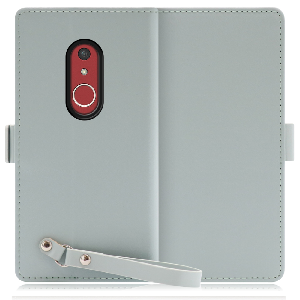 LOOF MACARON FUJITSU arrows Be4 Plus F-41B 用 [アイスグリーン] 手帳型 ケース カバー スマホケース ストラップ 大容量 カード収納 スタンド ベルト スマホカバー パス入れ カード入れ